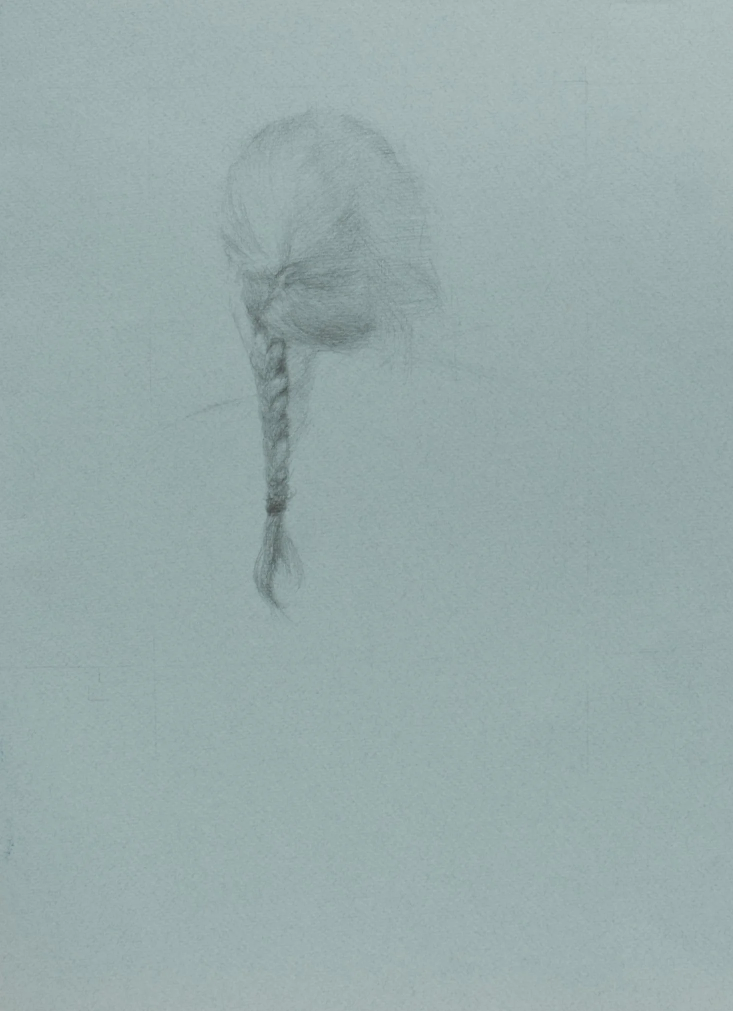 Study of Shawna's Braid, graphite on toned paper, 2026