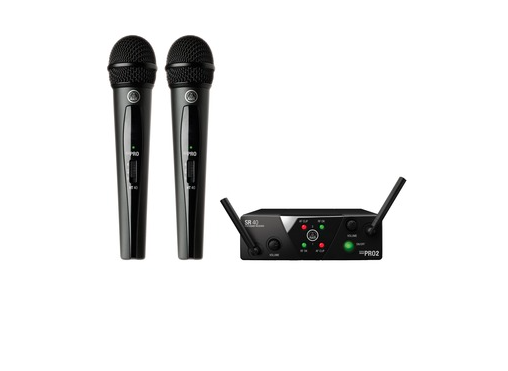 AKG WMS40 Mini Dual Vocal Set Wireless Microphone System
