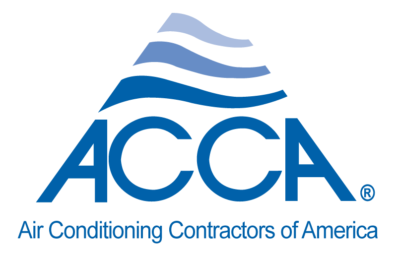 ACCA logo with stylized air waves and the words 'Air Conditioning Contractors of America'.