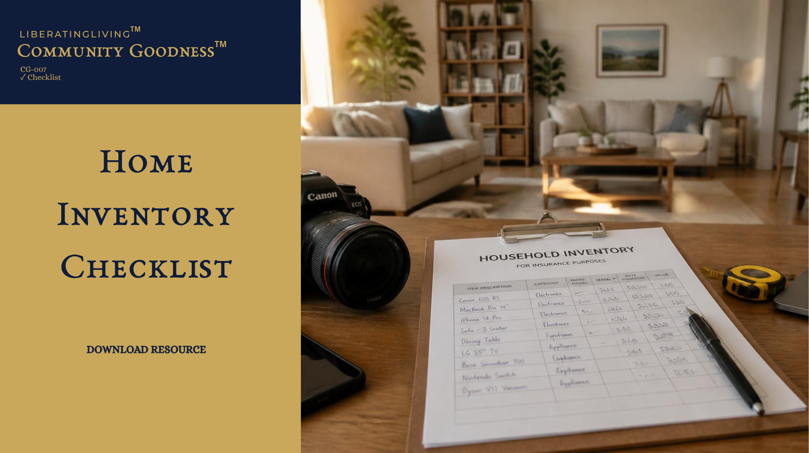 CG-007: Home Inventory Checklist