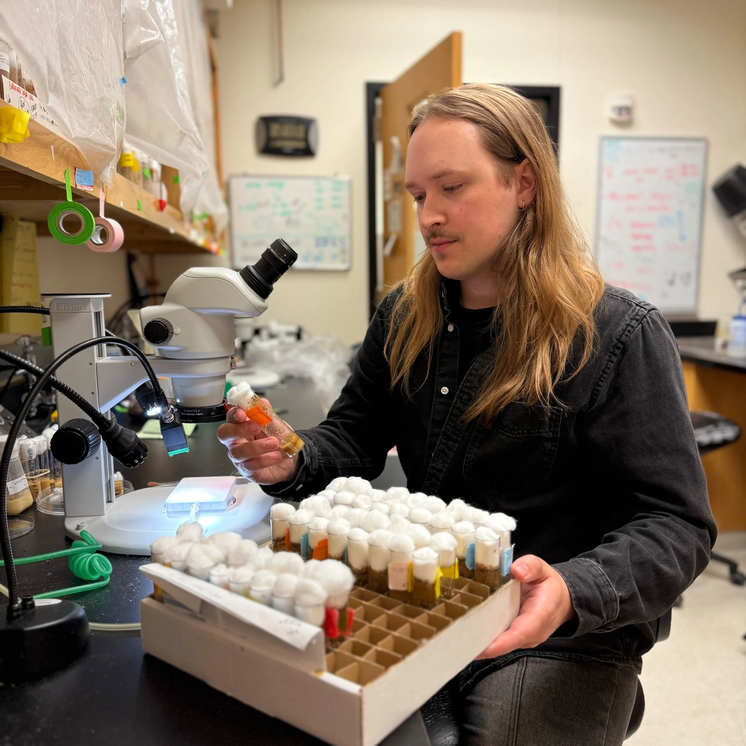 Matthew Capek in the Fly Room