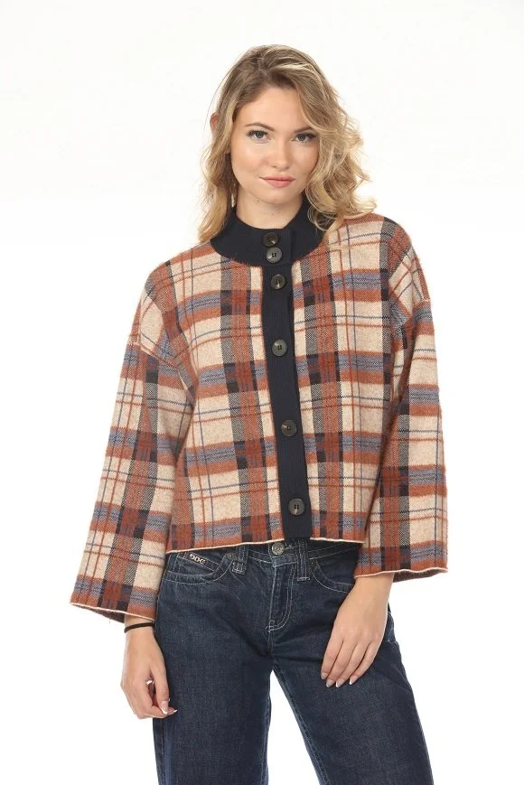 Blair Plaid Knit Cardigan