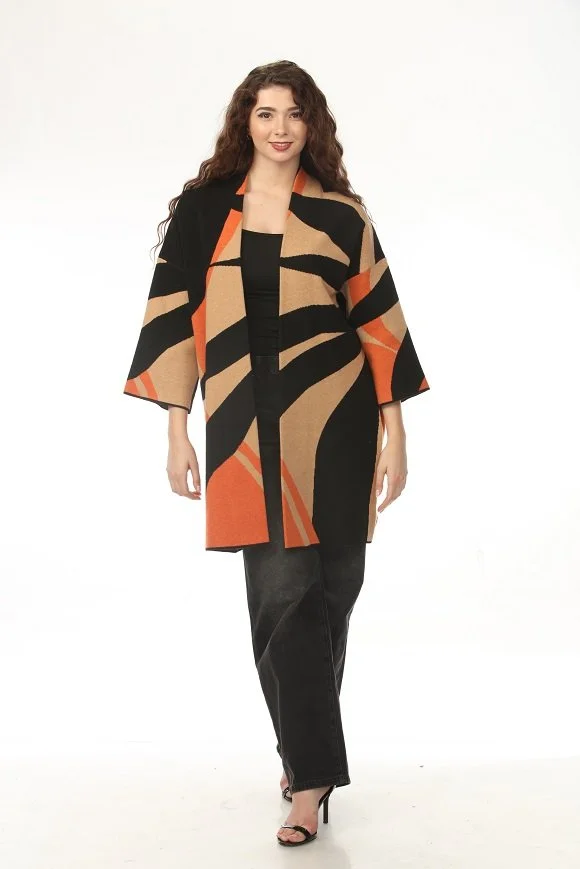 Callista Abstract Knit Coatigan