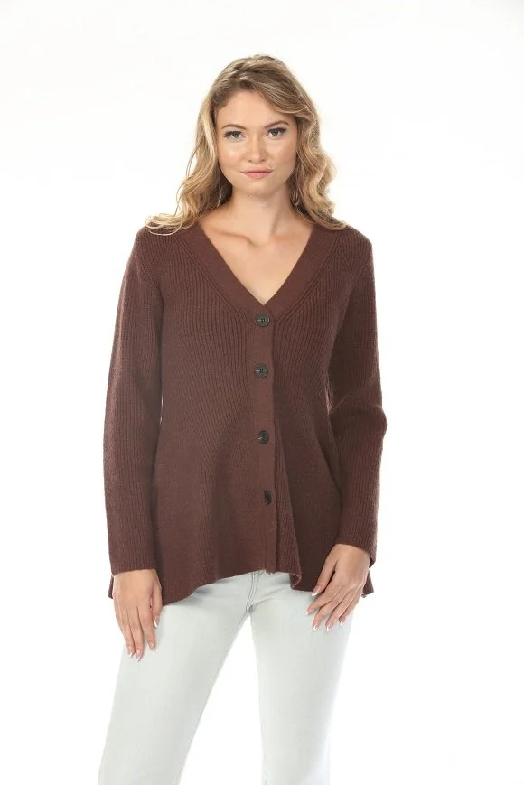 Celina Rib Knit Peplum Cardigan