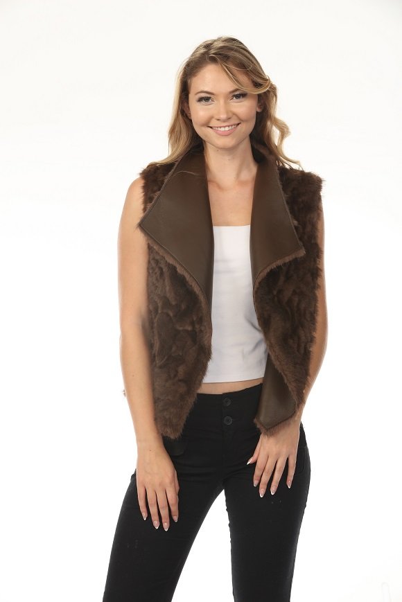 Valencia Faux Fur Drape Vest