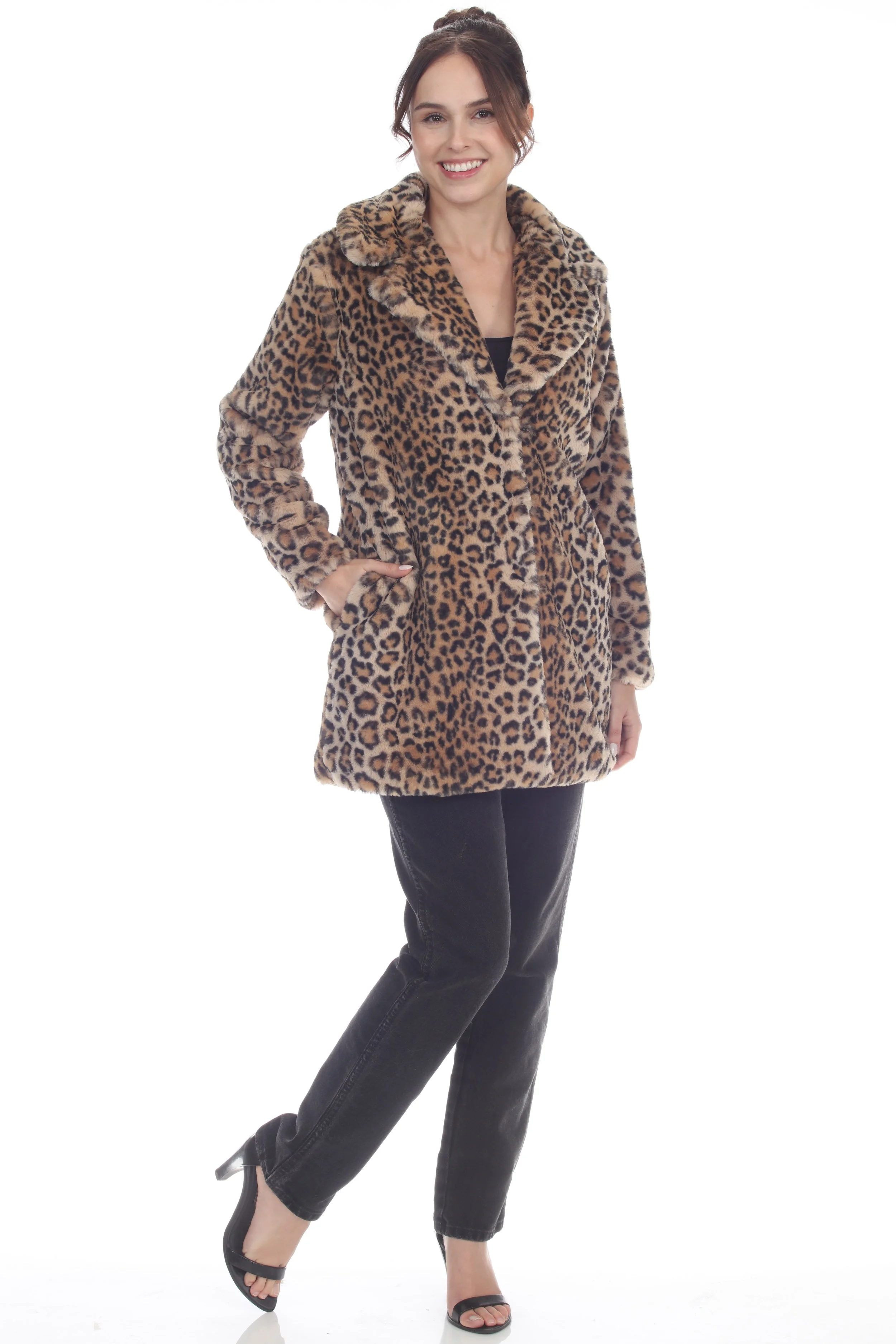 Riviera Leopard Faux Fur Coat