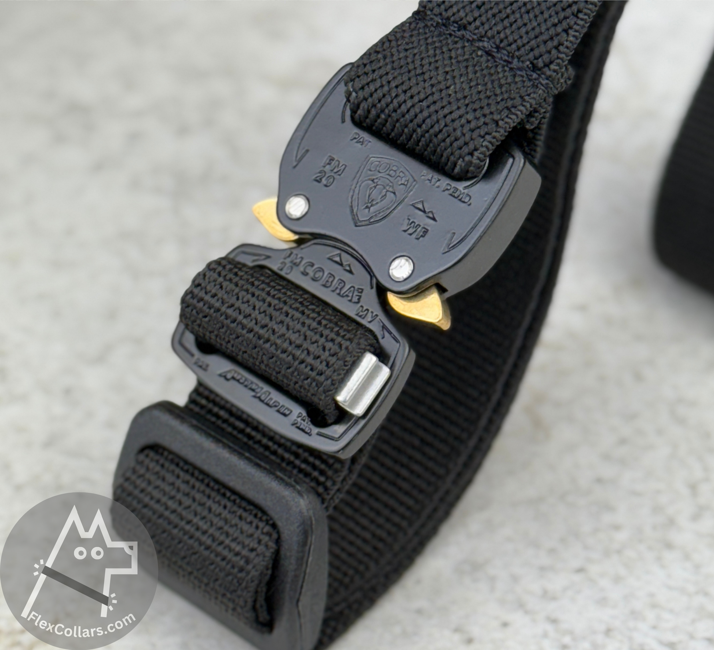Flex Collars Standard strap in Black for 3/4” receivers