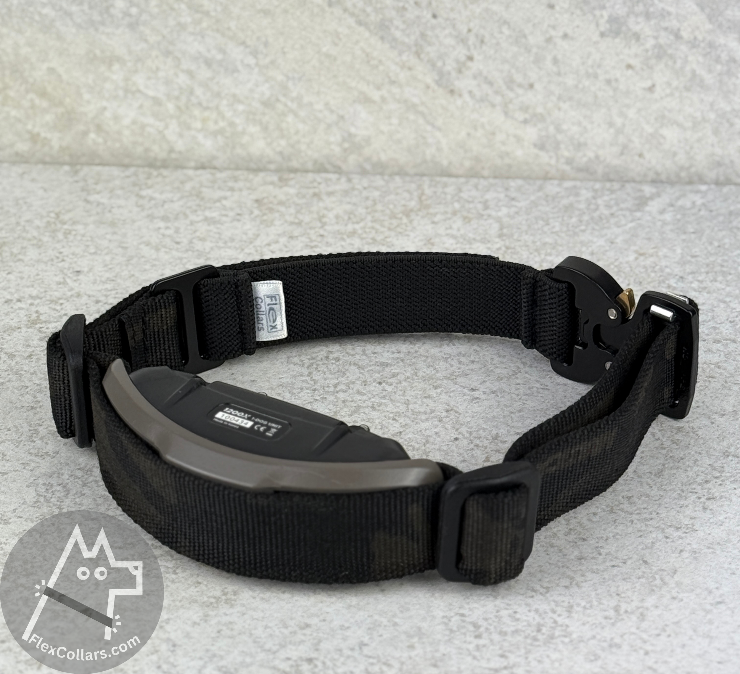 FlexCollar Super Heavy Strap in Black Camouflage