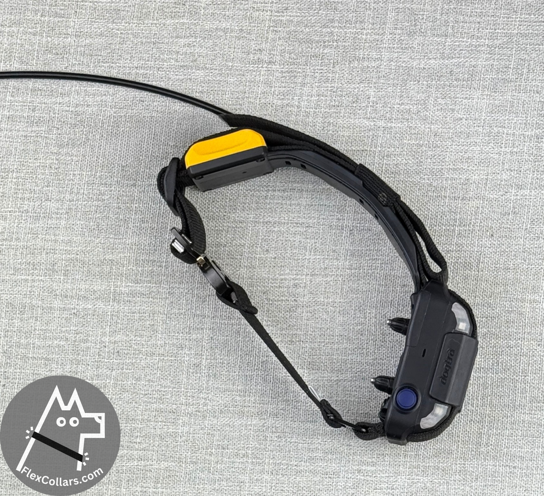 Flex Collar Explorer, Super Heavy Strap for Dogs E-collar Dogtra Pathfinder. Comfortable elastic strap, Heavy duty military grade materials quick release AustriAlpin Cobra Buckle.  Black Camouflage