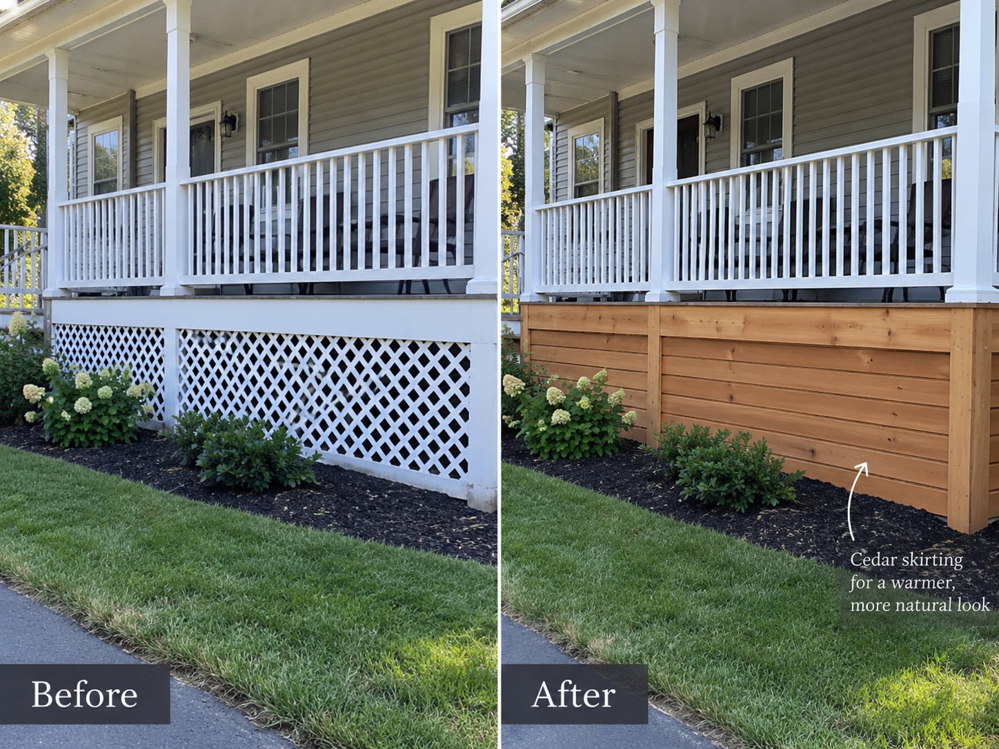Replacing porch lattice with cedar