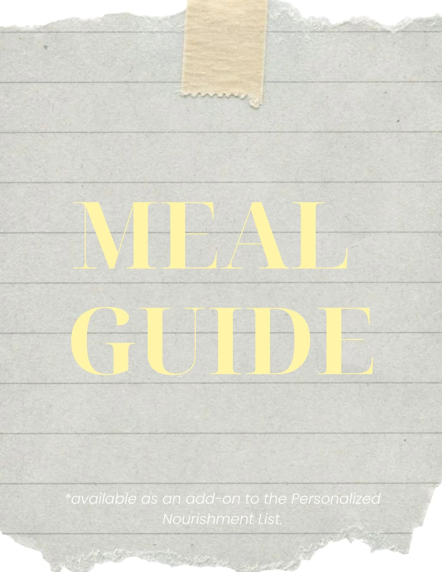 3-Day Nourishment Meal Guide | Add-On