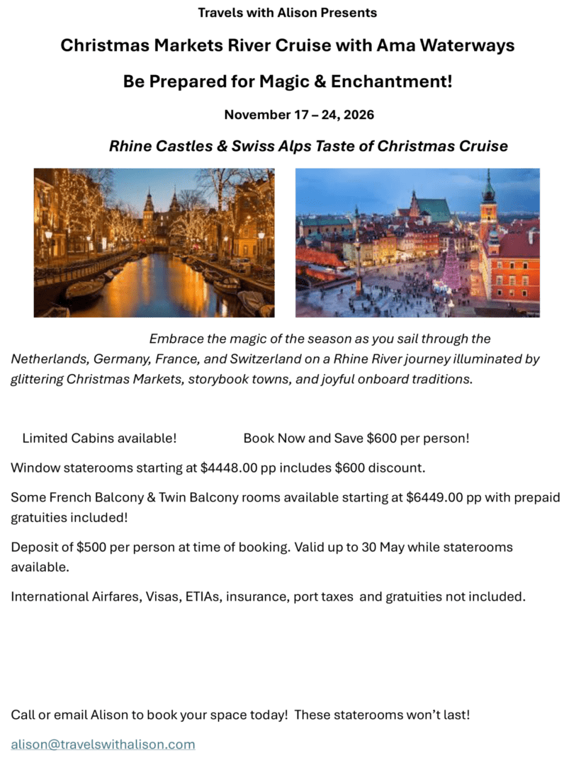Christmas Markets River Cruise with Travels with Alison