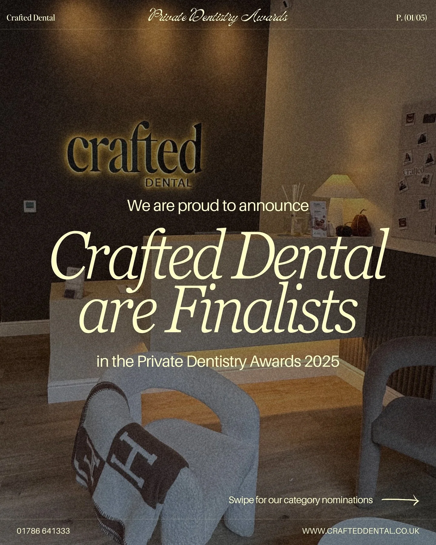 ✨ We&rsquo;re Finalists! ✨

We&rsquo;re thrilled to share that Crafted Dental has made it to the final of the Private Dentistry Awards 2025🦷🤎

We&rsquo;re proud to be nominated for:

🏆 New Practice of the Year
🏆 Young Dentist of the Year
🏆 Pract
