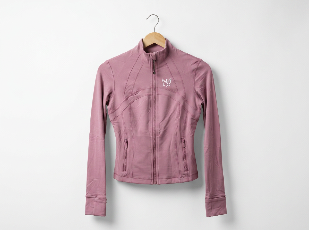Pink Jacket with Butterfly Logo