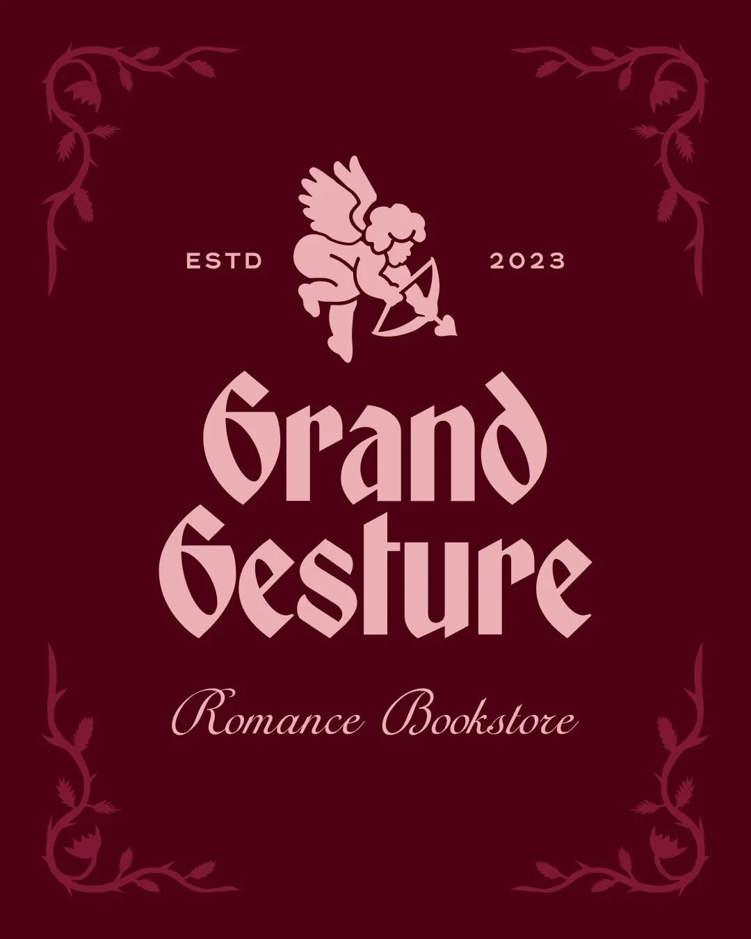 Introducing the all-new Grand Gesture Books! ❤️&zwj;🔥

We were over the moon excited when Katherine from Grand Gesture Books reached out to us about a rebrand for Portland&rsquo;s own queer, Black-owned, romance bookstore.

This may be our steamiest