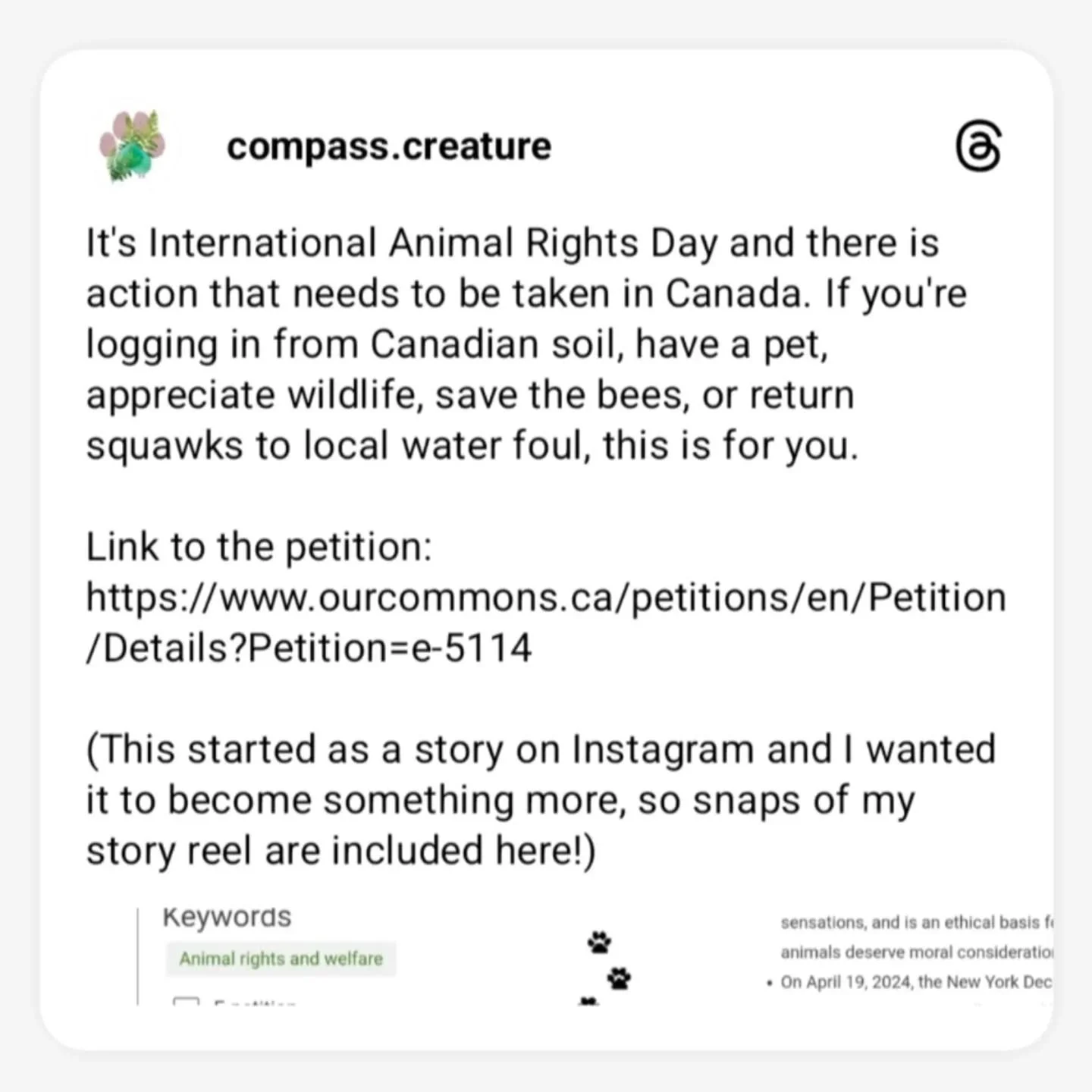 This important messaging started out as an Instagram reel and it's so important that I wanted to make it more concrete within my posts. It's messy. I'm messy. This is me showing up messy and authentic. 

Link to petition 🔗 https://www.ourcommons.ca/