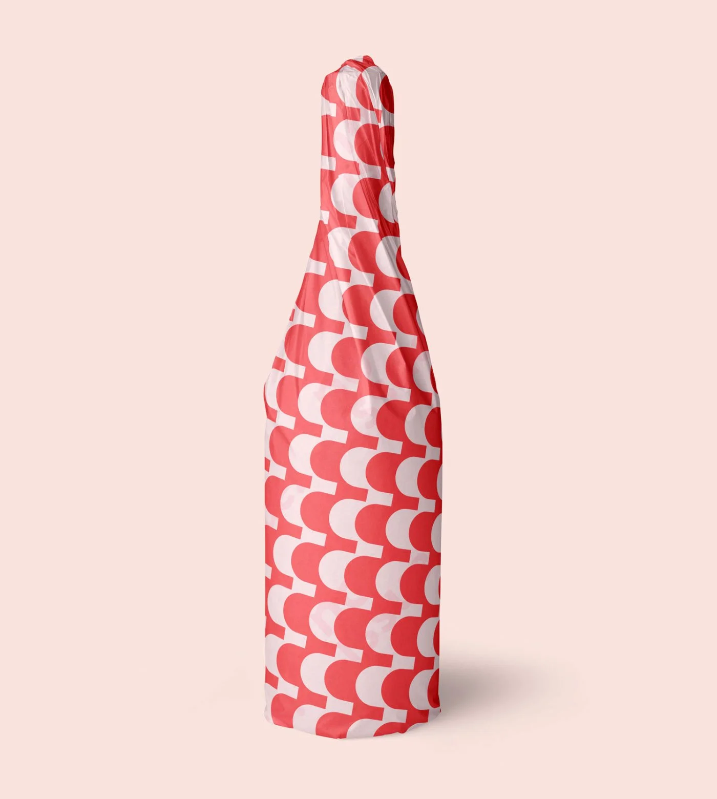 Moonah Hotel and Cellars's wine bottle wrapped in branded pattern paper