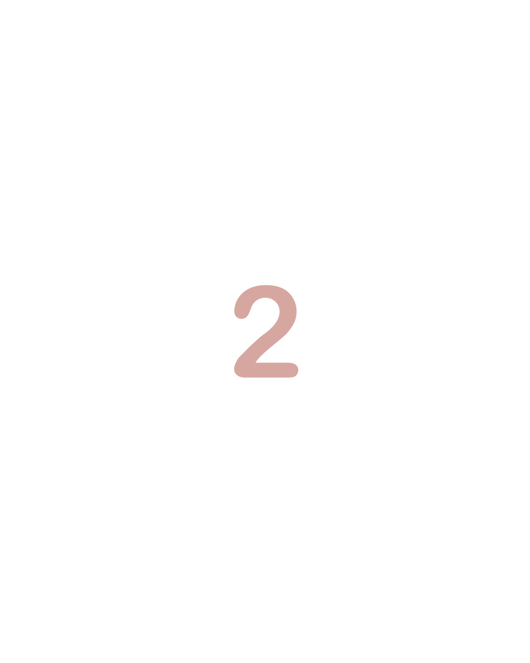 Empty white background with a large pink number 2 in the center.