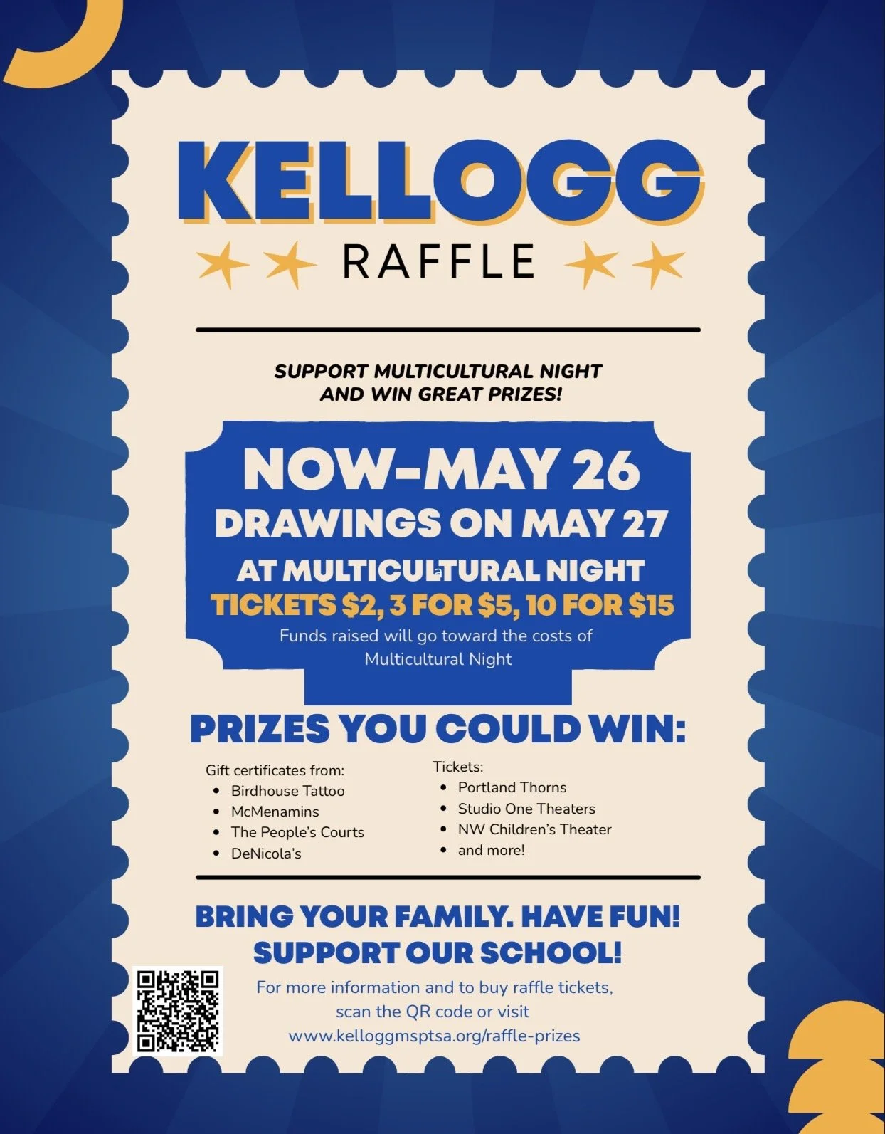 Raffle for Multicultural Night 
