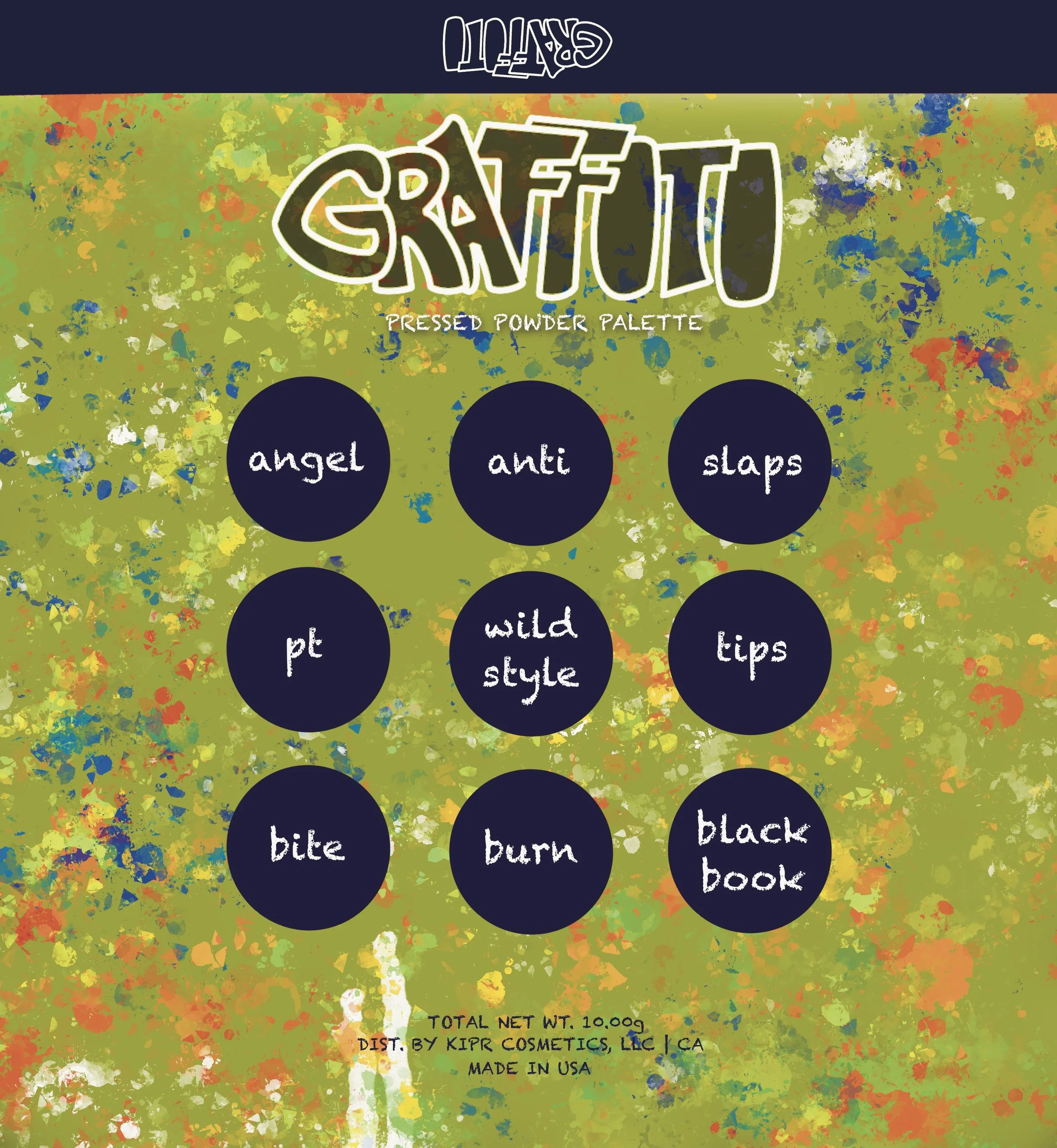 Eyeshadow Palette - Graffiti - Spine + Bottom Exterior