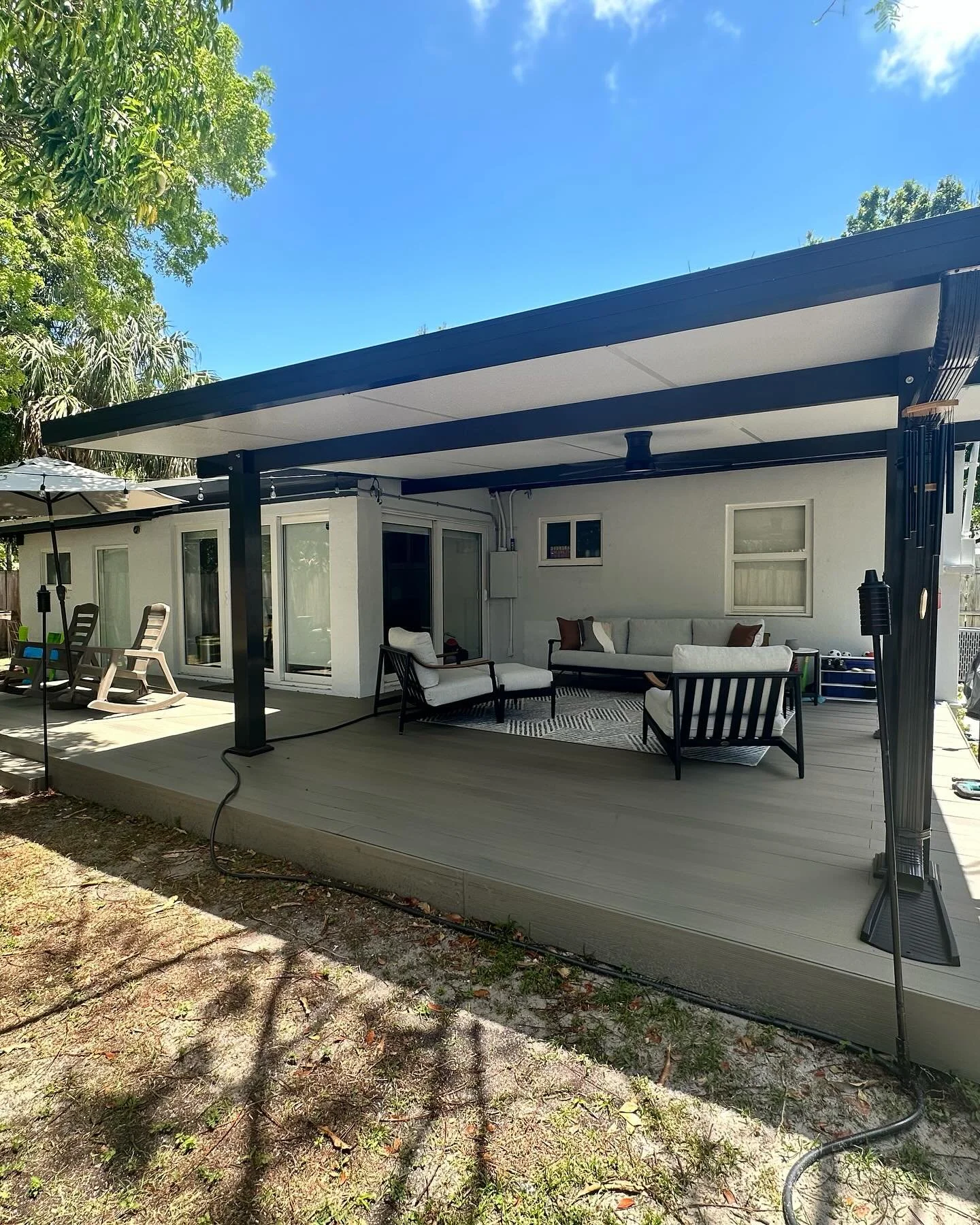 Amazing Transformation 

Raised composite deck with a bronze insulated pergola. 

Let us help you design your backyard. We make visions into reality!!

Give us a call!! Free estimates

#southflorida #fortlauderdale #pergola #compositedecking #backyar