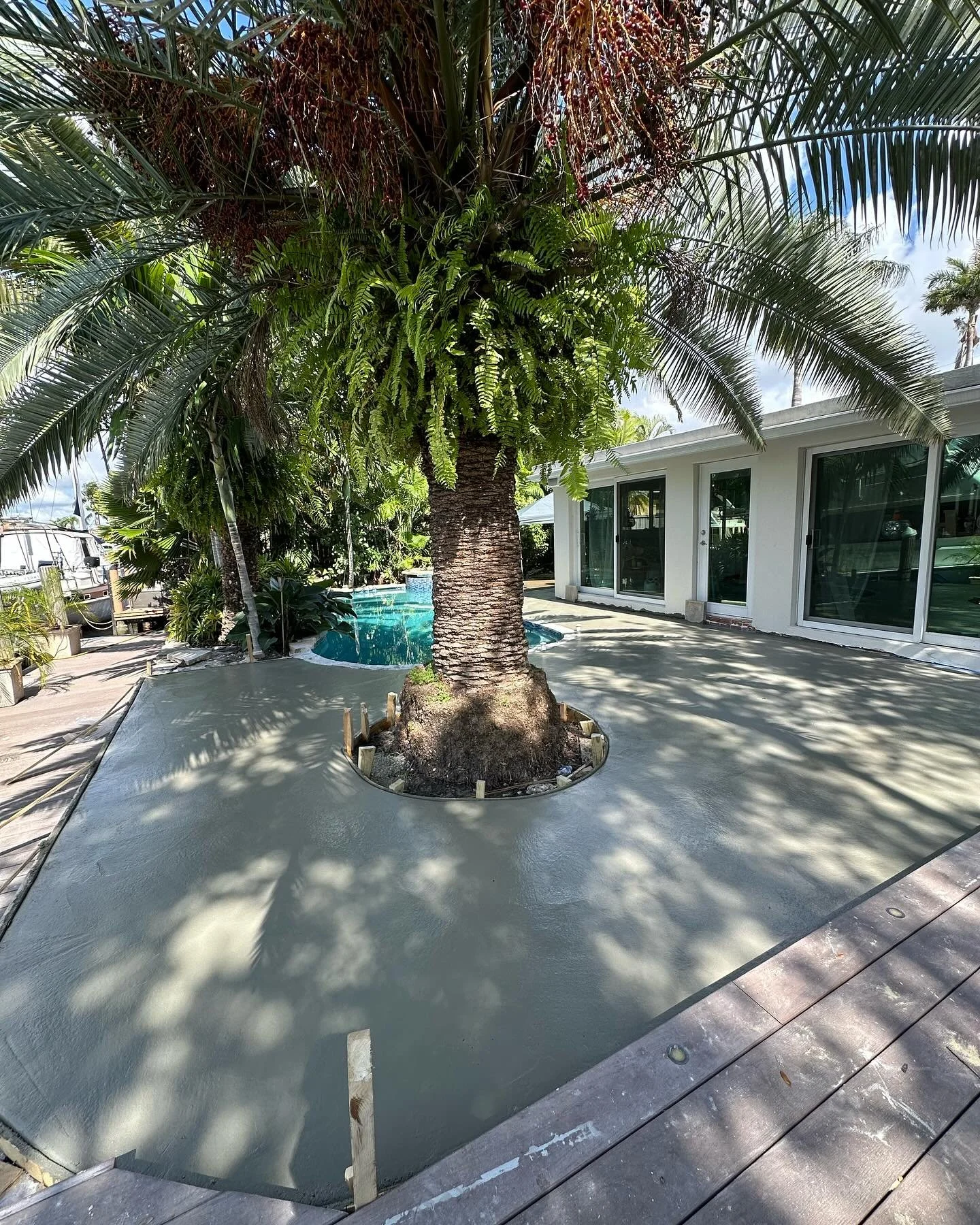 Do you have cracks or uneven areas around your pool? We can help you!!
 
Up top is a paver removal with a complete concrete pour leveled to the coping of the pool.

Give us a call!! Free estimates