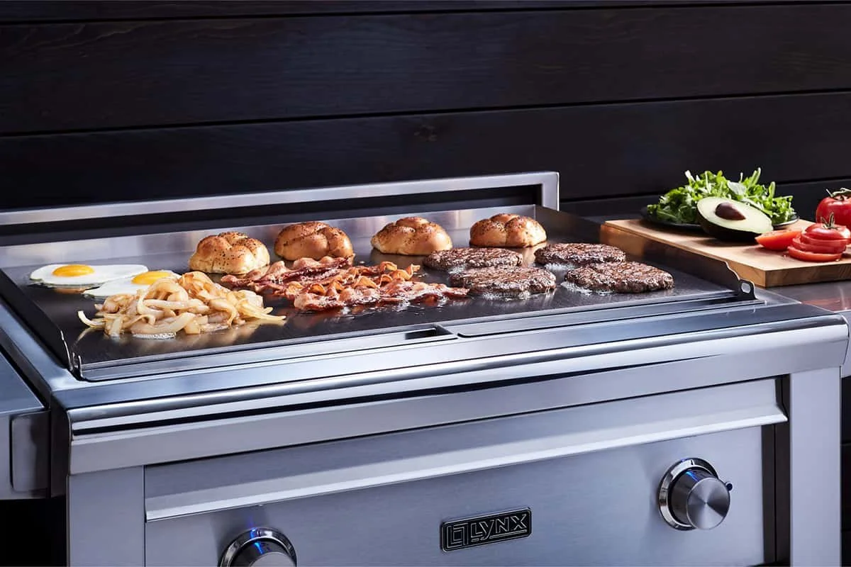 Griddle · smooth, even surface for breakfast, seafood, and vegetables.