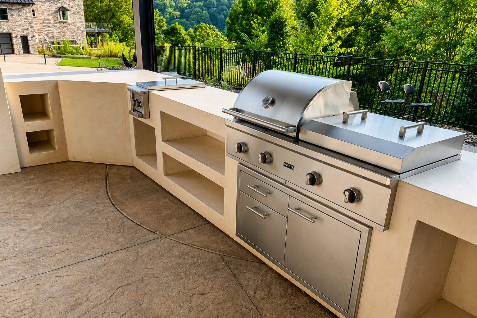 OLF outdoor kitchen grill pittsburgh cabinet bar landscaping contractor architect