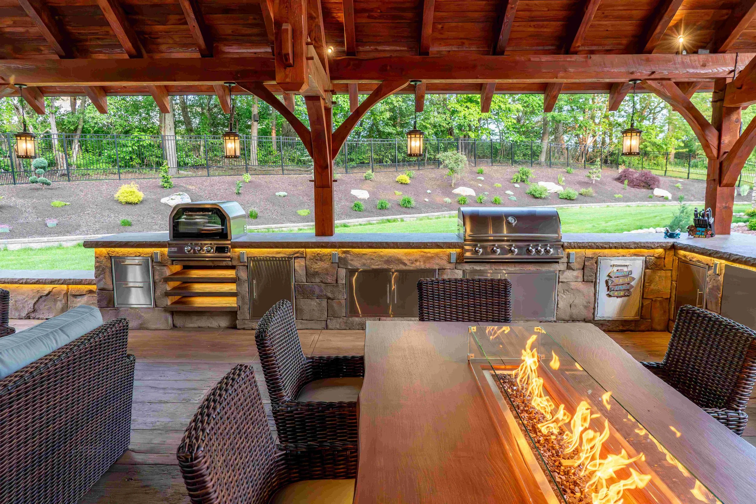 rustic outdoor outdoor kitchen
