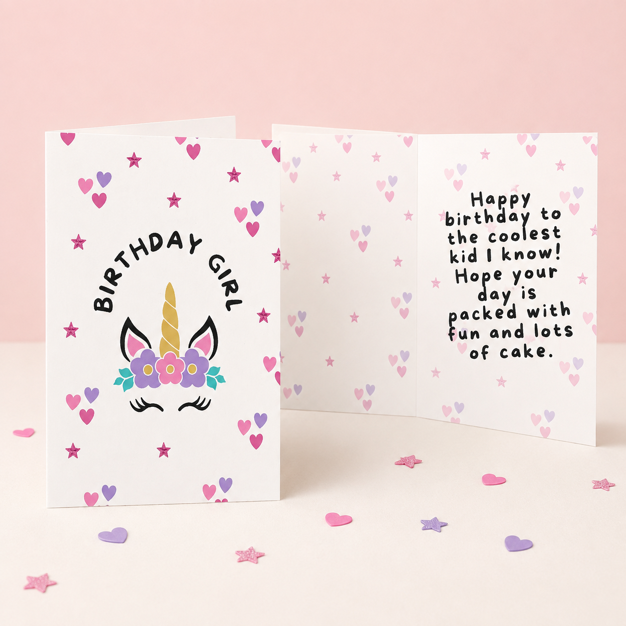 Birthday Girl Unicorn Greeting Card