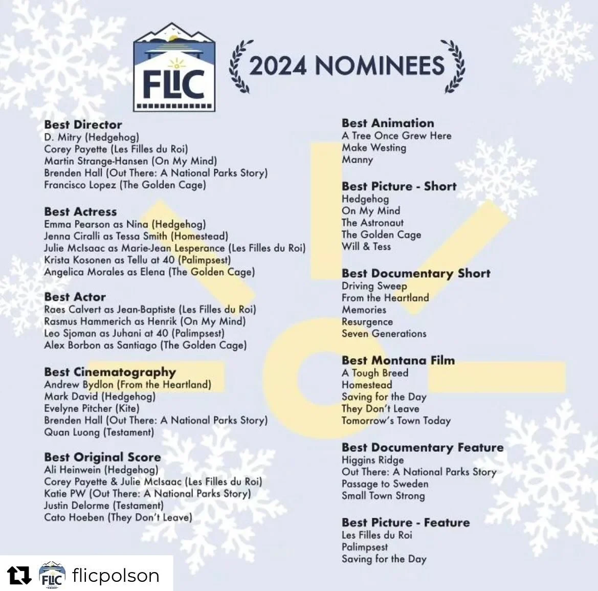 @savingfortheday has been accepted into @flicpolson We&rsquo;re excited to be screening alongside some great Montana-made films!

#SavingForTheDay #SFTD #shootmontana #montanafilm #missoulamovie #missoula #montana 

Repost: Official Selections have b