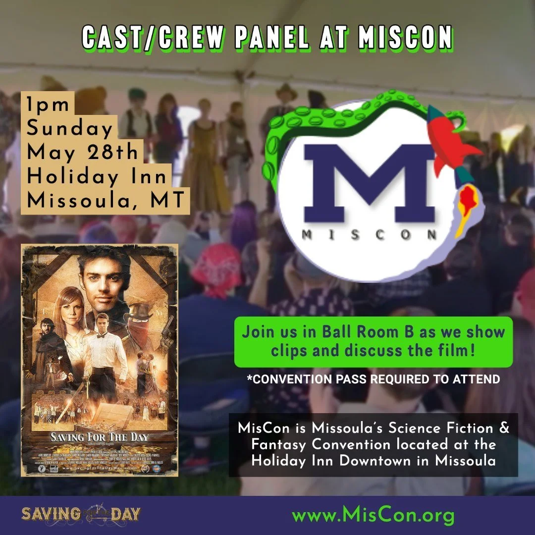 Join us this Sunday at 1pm at @Miscon_mt in Ballroom B. The cast &amp; crew will be showing clips and discussing the film. Miscon is Missoula&rsquo;s Science Fiction &amp; Fantasy Convention located at the Holiday Inn Downtown in Missoula. *Conventio