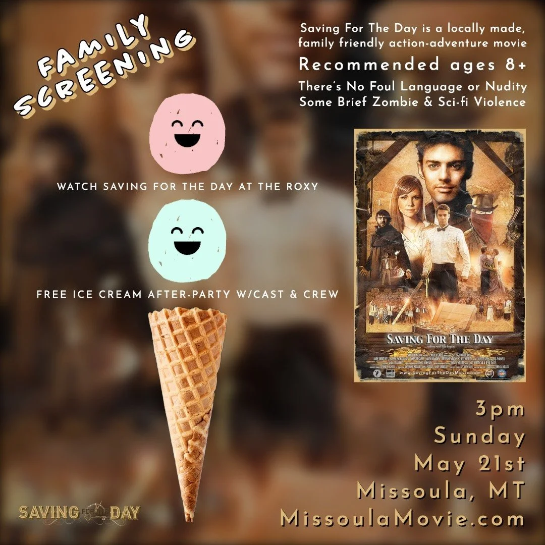 HAPPENING TODAY! Everyone is invited to this Sunday family matinee (recommended ages 8+). Get your tickets online or at the @theroxy406 box office. Free ice cream after-party outside after the show. https://www.theroxytheater.org/show/saving-for-the-