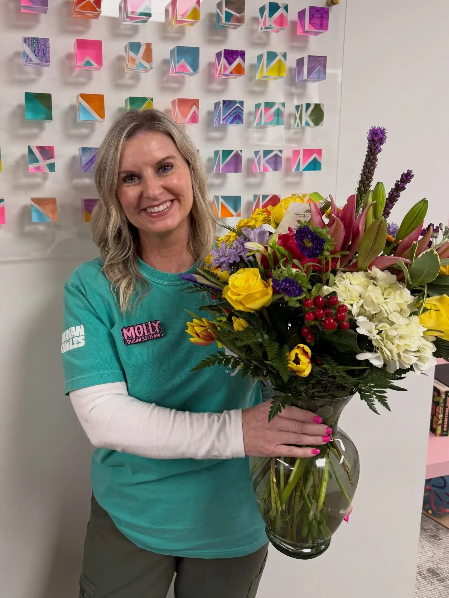 Happy 24th work anniversary to our amazing front office administrator, Molly! 🎉
Molly started in our office in 2002&mdash;back when gas was under $2 a gallon and Outkast and Usher were on the radio. A lot has changed since then, but one thing hasn&r