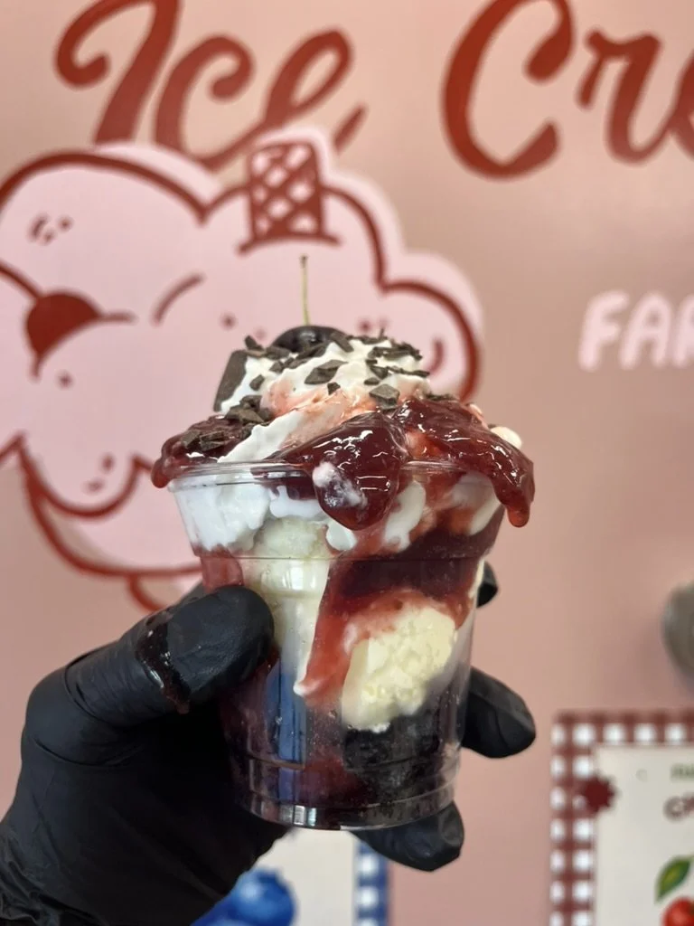 Farm to Scoop Black Forest Ice Cream Sundae