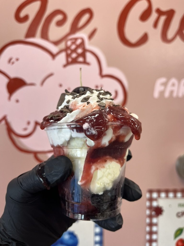 Farm to Scoop Black Forest Ice Cream Sundae