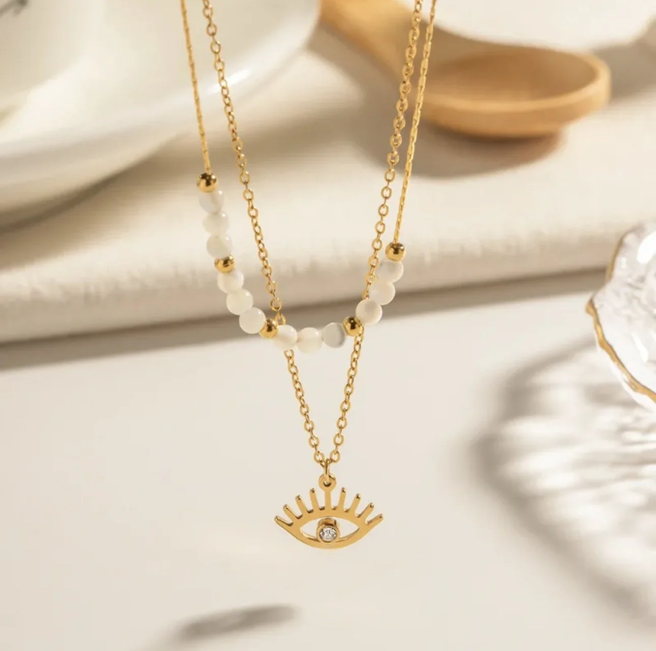 Cadena Doble de Evil Eye