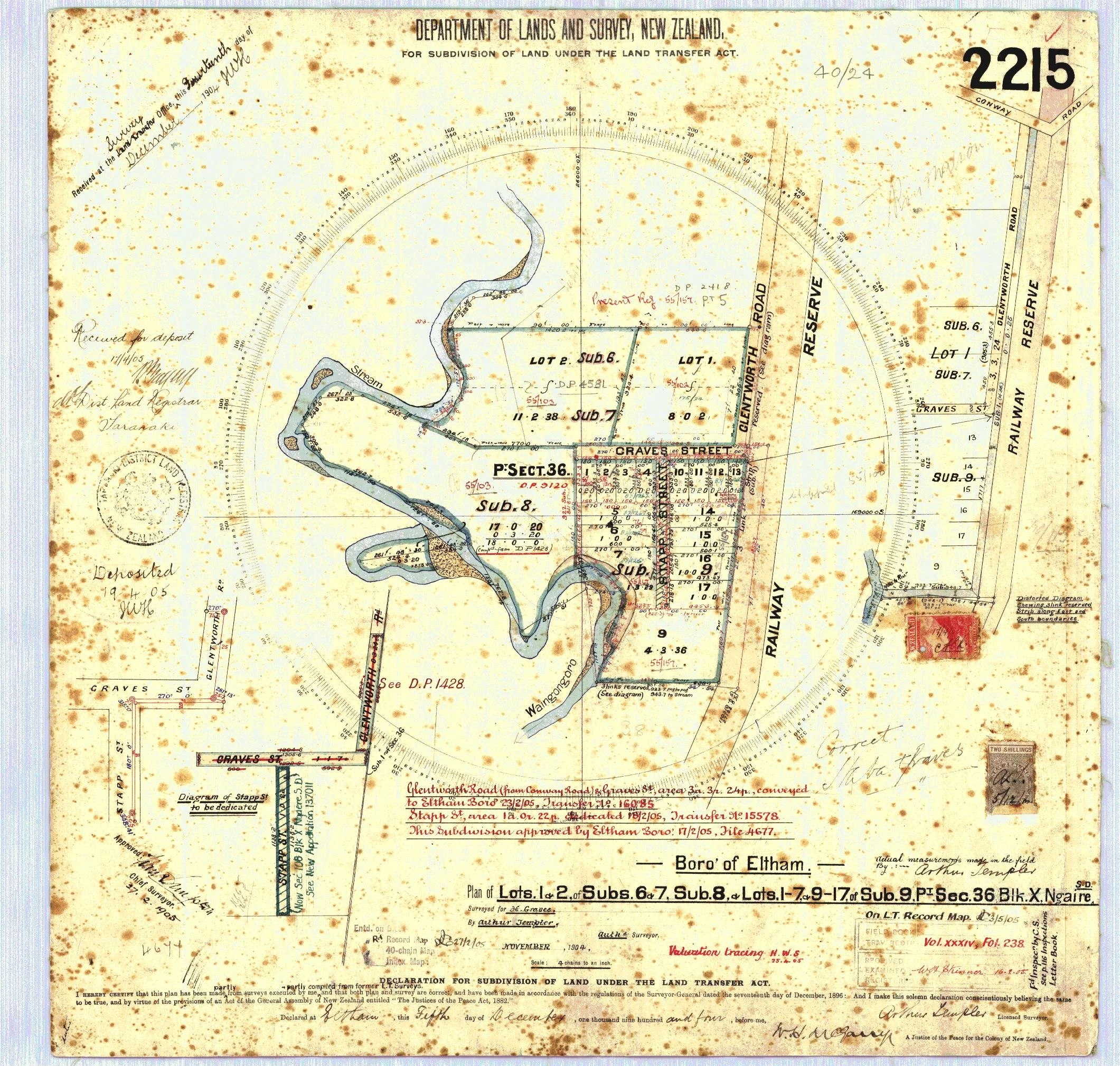 Graves Street subdivision - 1905.png