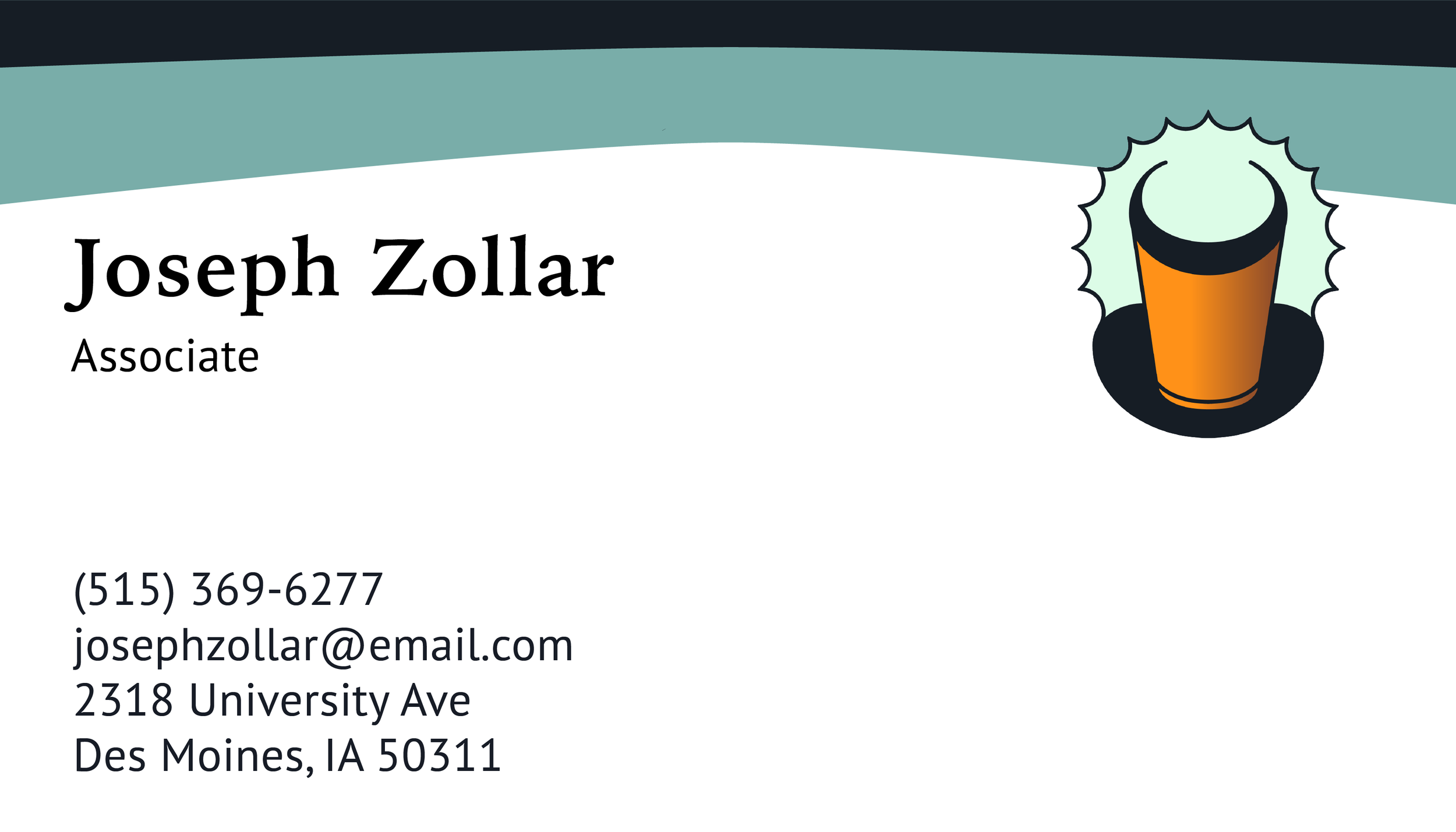 Business card back