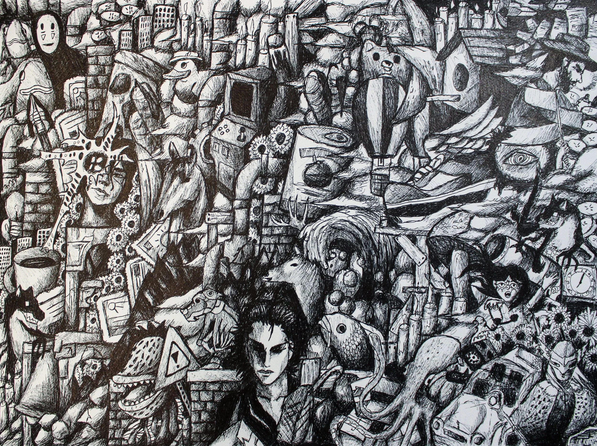 1 Entire Pen Drawing