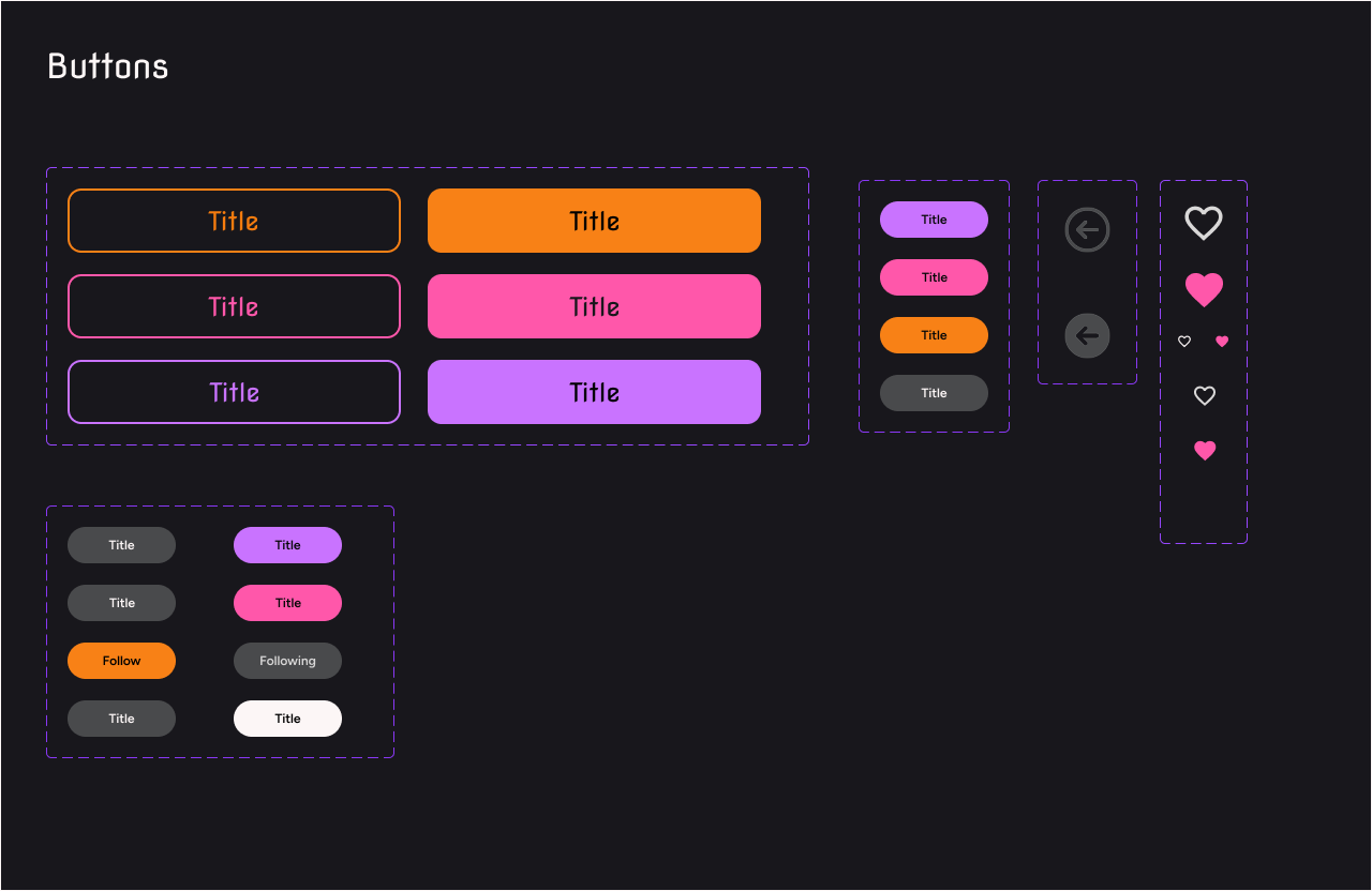 Buttons style kit page.