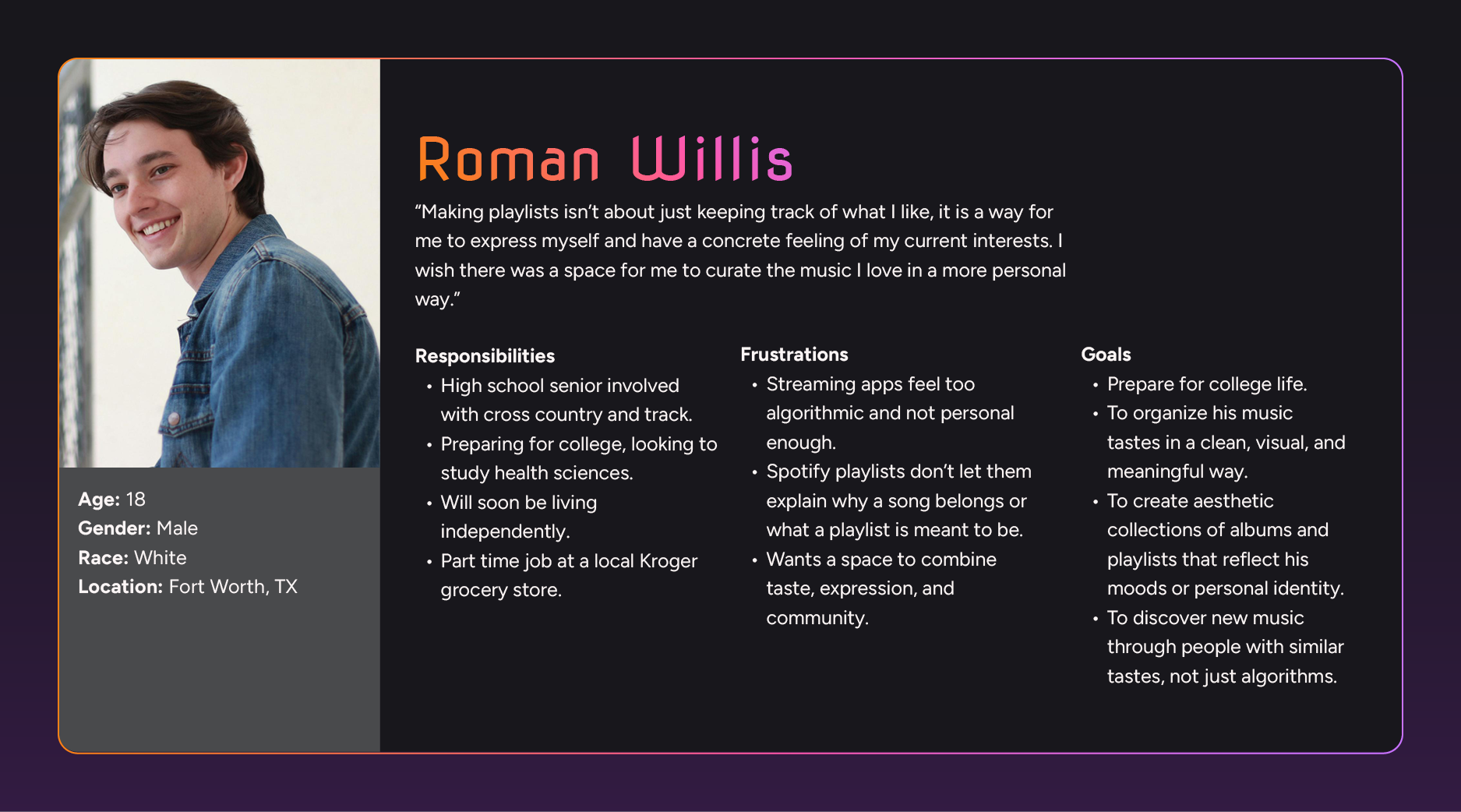 Persona 3: Roman Willis