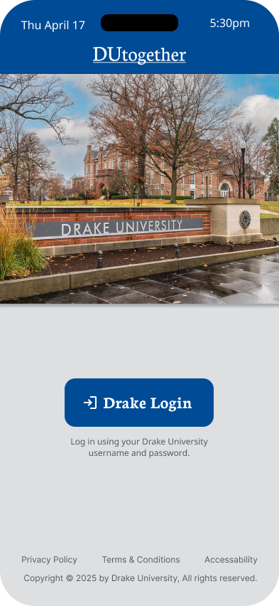 Improved login screen with higher contrast.