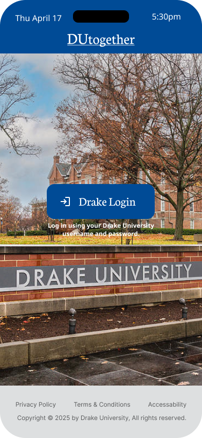 Old login screen with accessibility issue.