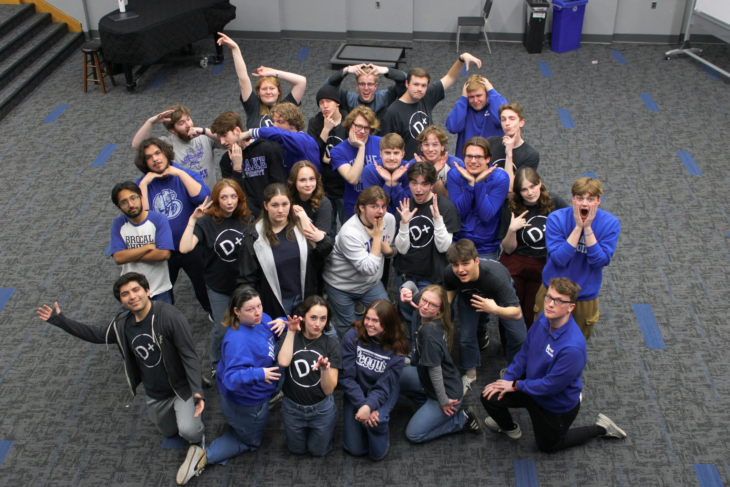 D+ Improv and the Brocal Chords photoshoot with all members posing.