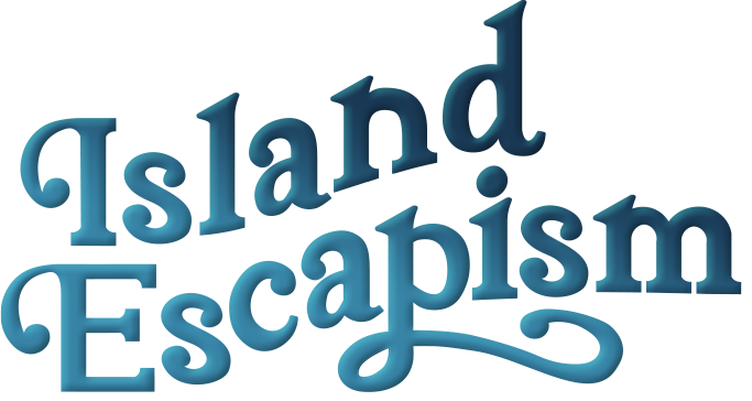 Island Escapism custom typographic logo.
