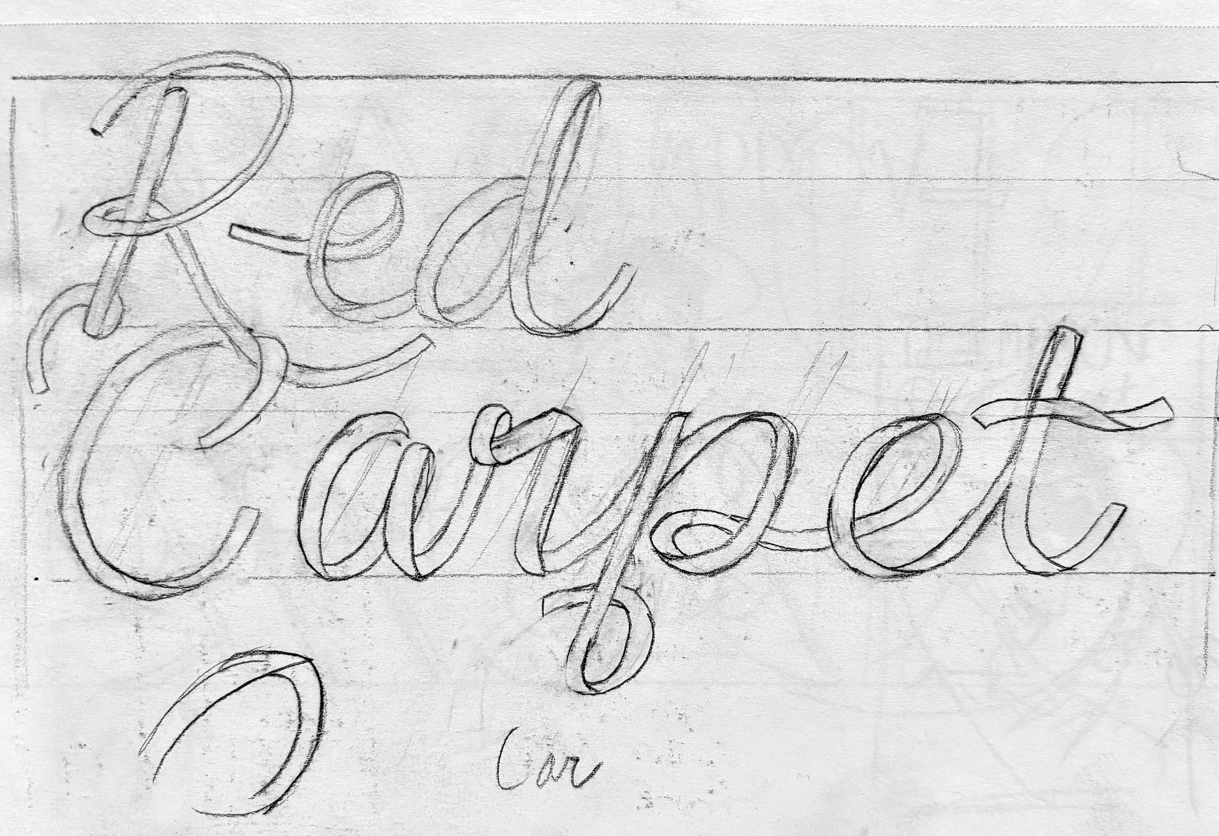 Rep Carpet show logo sketch.
