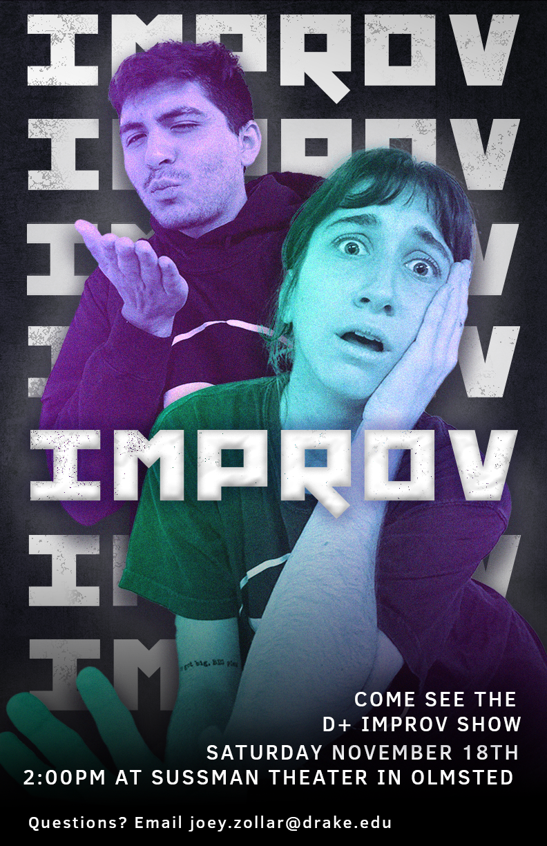 D+ Improv show poster