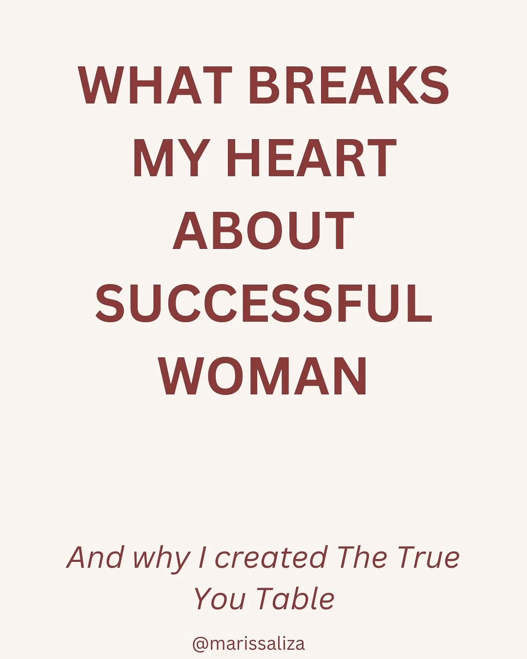 It breaks my heart to see successful women not being their authentic selves.✨
Believing who they are is tied to a title or an accomplishment.
Hiding themselves and their beliefs because they’re afraid of rejection or disappointing someone.
Not