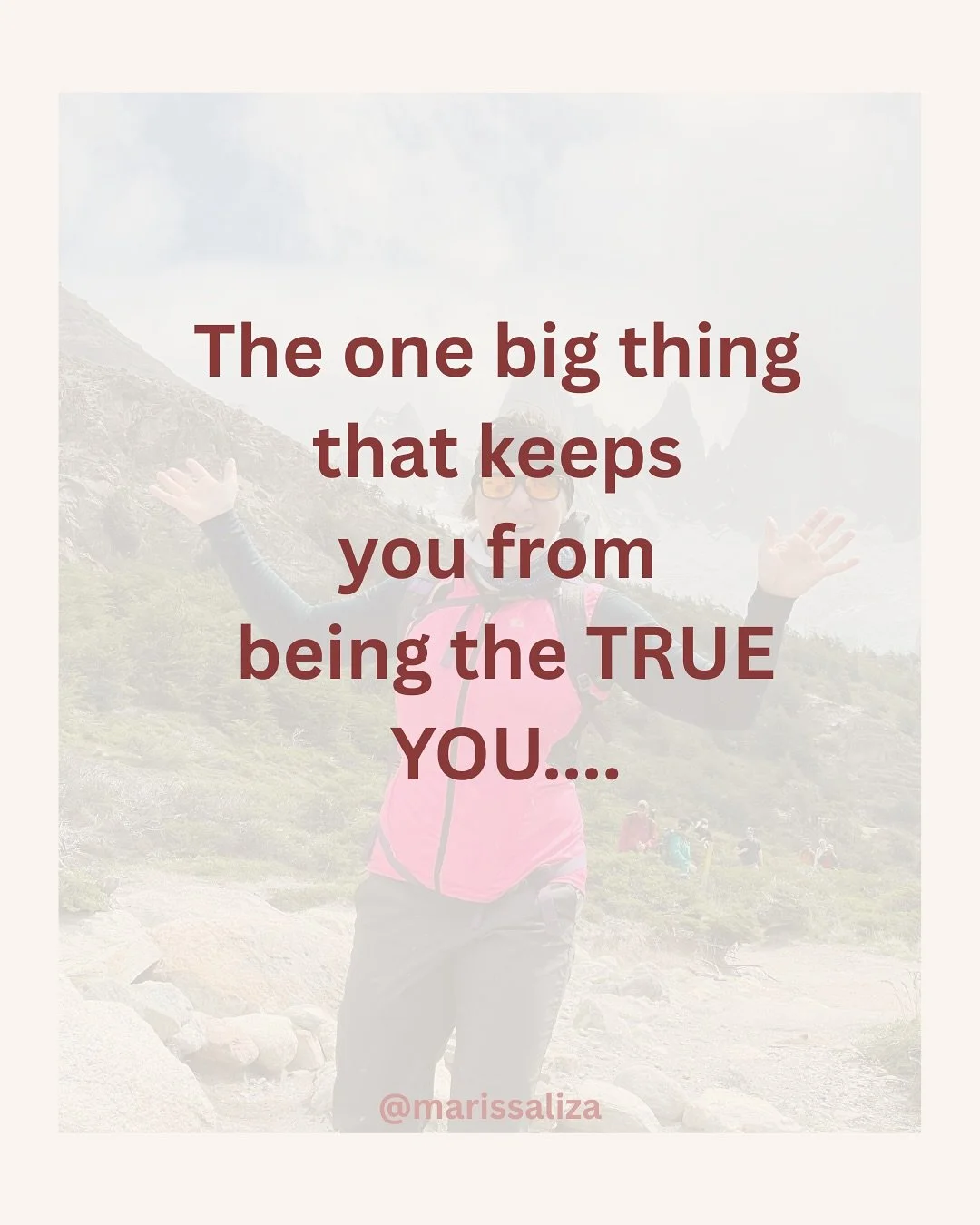 The biggest thing keeping you from being your true self?
Fear of rejection.
I know, because it kept me performing for years.
Performing to feel safe.
Performing to be loved.
Adjusting my values depending on who I was with.
And maybe you’re doin